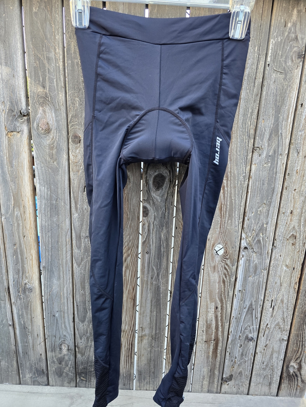Men's Black Cycling Tights with Padded Seat